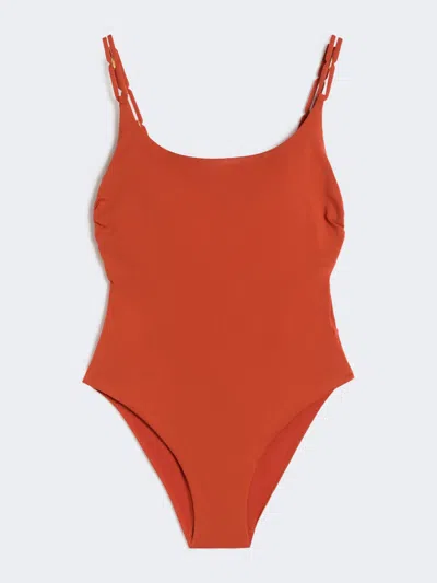 Max Mara Maillot De Bain Une Pièce De Compétition En Jersey In Orange