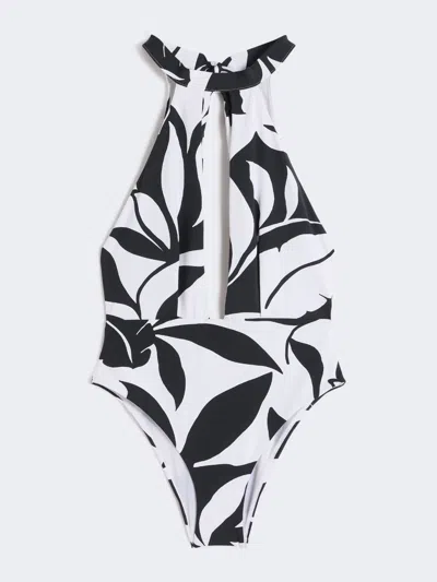 Max Mara Maillot De Bain Une Pièce En Nylon Imprimé In Black