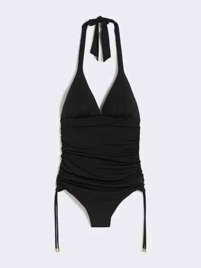 Max Mara Maillot De Bain Une Pièce Froncé En Jersey In Black