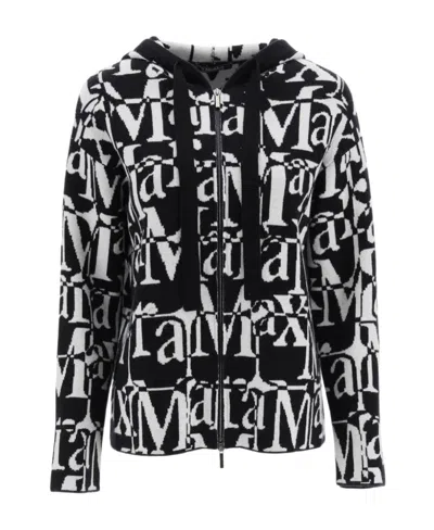 Max Mara Maiorca Logo Hoodie In Black