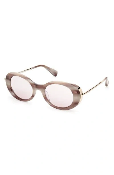 Max Mara Malibu 51mm Round Sunglasses