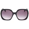 Max Mara Malibu Mixed-media Butterfly Sunglasses In Shiny Black Shiny