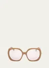 MAX MARA MALIBU MIXED-MEDIA BUTTERFLY SUNGLASSES