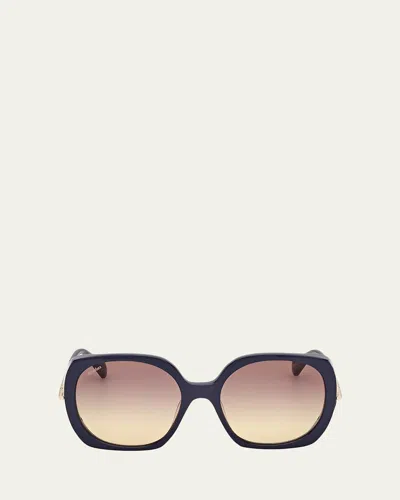 MAX MARA MALIBU MIXED-MEDIA BUTTERFLY SUNGLASSES