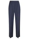Max Mara Mallo Wool Trousers In Blue