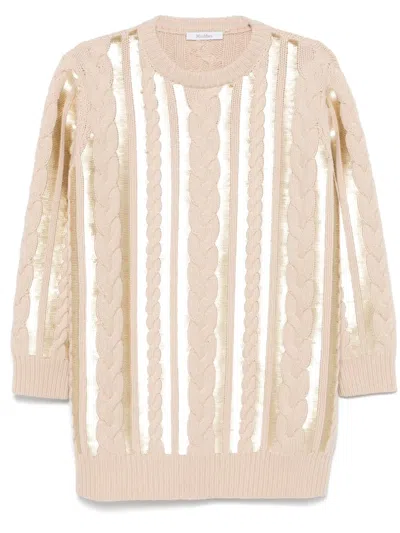 Max Mara Mambo Mini Dress In Neutrals