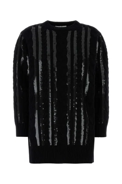 Max Mara Mambo Wool-cashmere Sweater Dress In Black