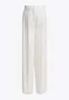 Max Mara Manetta Wide-leg Relaxed Pants In White