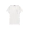 Max Mara Mango Logo Embroidered Cotton T-shirt In White