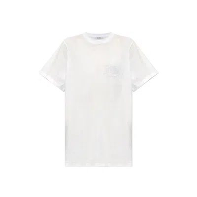 Max Mara Mango Logo Embroidered Cotton T-shirt