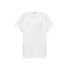 Max Mara Mango Logo Embroidered Cotton T-shirt In White