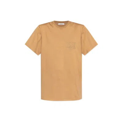 Max Mara Mango Logo-embroidered T-shirt Women In Neutral