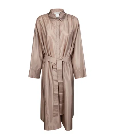 Max Mara Manna Collared Dress In Brown
