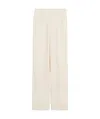Max Mara Studio Butter Linen Trousers In Beige