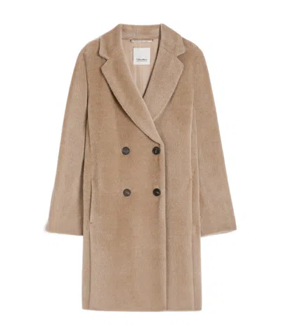 Max Mara Manteau Mi-long En Laine Et Alpaga In Multi