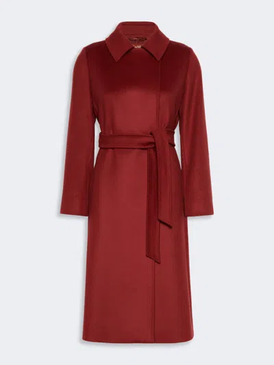 Max Mara Manteau Peignoir En Laine In Burgundy