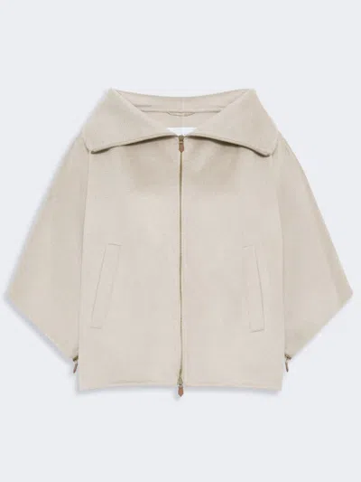 Max Mara Manteau Raccourci En Cachemire Double In Brown