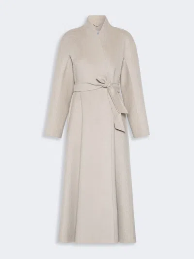 Max Mara Manteau Redingote En Cachemire In Brown