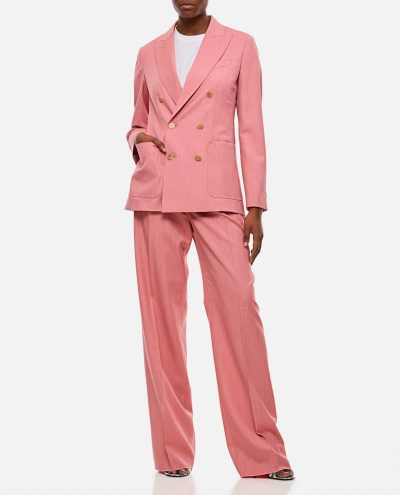 Max Mara Mantide Double Breasted Blazer In Rose