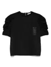 Max Mara Technical-jersey T-shirt In Black
