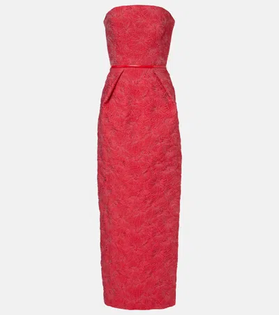 Max Mara Manto Off-shoulder Maxi Dress In Rosso
