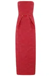 Max Mara Manto Off-shoulder Maxi Dress In Rosso