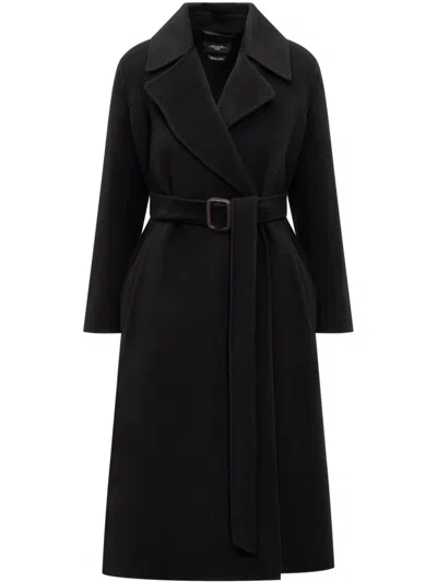Max Mara Manu Coat In Black