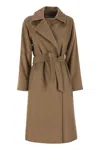 Max Mara Bcollage Double-breasted Coat In Brown