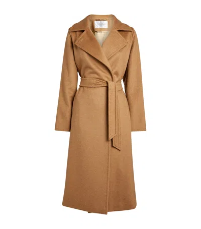 Max Mara Manuela Belted Coat In Beige