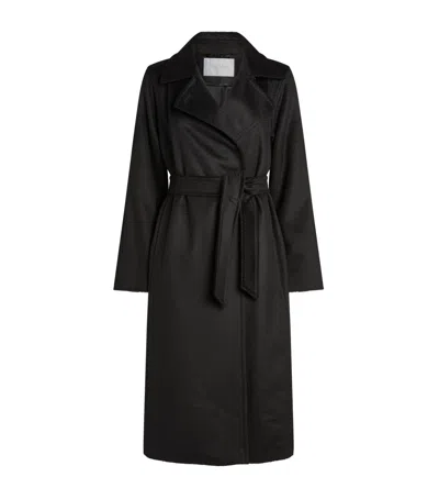 Max Mara Manuela Belted Coat In Black