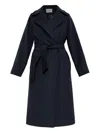 Max Mara Manuela Belted Coat In Blue