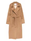 Max Mara Manuela Belted Coat In Brown
