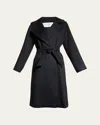 Max Mara Manuela Belted Wool Jersey Midi Coat In Ultramarine