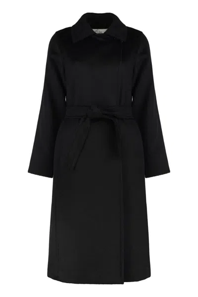 Max Mara Manuela Cashmere Coat In Black