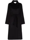 Max Mara Blue Cashmere Oversized Coat In Black