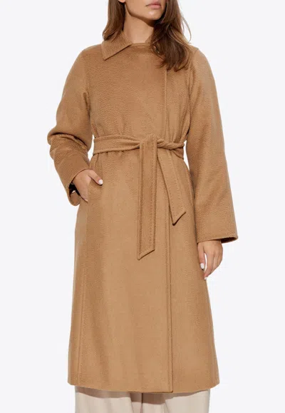 Max Mara Manuela Double-breasted Wool Coat In Beige