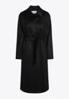 Max Mara Black Manuela Icon Coat In Zibeline Camel In Black