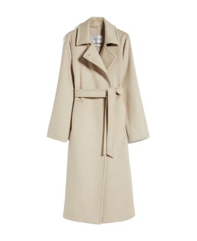 Max Mara Manuela Faux Double-breasted Cashmere Coat In Nude