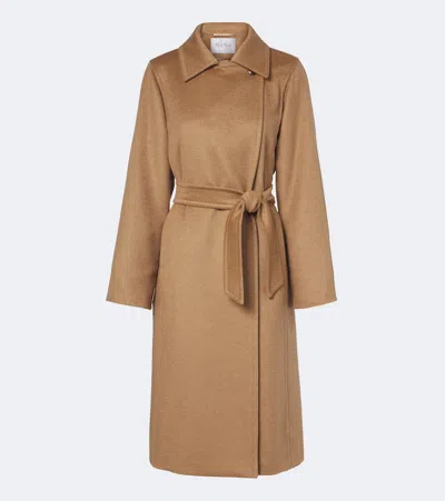 Max Mara Manuela Icon Camel Hair Coat In Brown