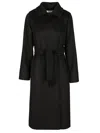 Max Mara Manuela Icon Coats Black In Black