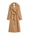 Max Mara Brown Cashmere Belted Coat In Brown