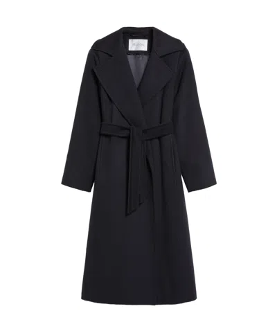 Max Mara Elegant Wool, Cashmere And Silk Dressing Gown Jacket In Blue