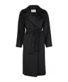 Max Mara Manuela Maxi Belted Coat In Black