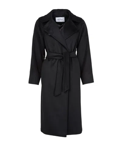 Max Mara Manuela Maxi Belted Coat In Black