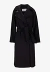 Max Mara Manuela Wool Double-breasted Coat In Black