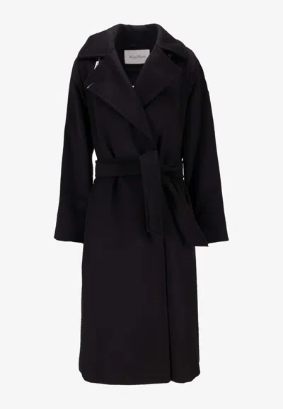 Max Mara Manuela Wool Double-breasted Coat In Black
