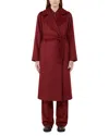 Max Mara Manuela Wool Robe Coat In Burgundy