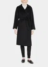 Max Mara Black Elisa Trench Coat In Black