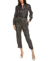 Max Mara Mara Lipstick Print Jumpsuit In Black In Black