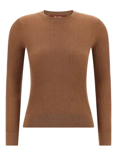 MAX MARA MARABU SEQUIN-EMBELLISHED RIBBED SWEATER